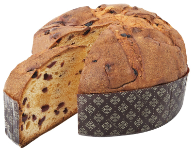 Preview: Traditioneller italienischer Hefekuchen aufgeschnitten mit saftigen kandierten Amarena Kirschen