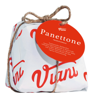 Viani Panettone tradizionale 300g in der klassischen Weihnachtsverpackung von Il Gusto di Mario