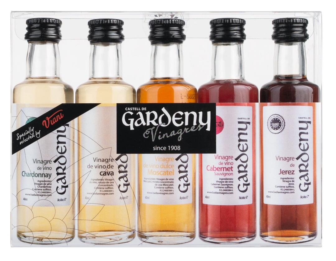 Geschenkset Gardeny Rot- und Weißweinessig – 5 Flaschen à 40 ml