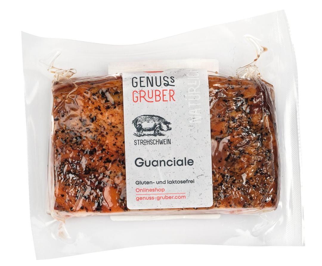 Guanciale – luftgetrocknete Schweinebacke aus Italien, ca. 300 g