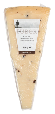 Hartkäse mit Sommertrüffel 200 g – vegetarischer Kuhmilchkäse nach Parmesan-Art
