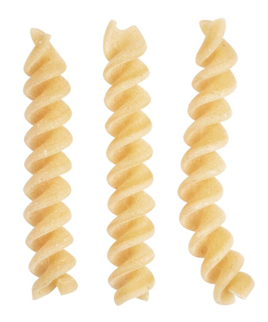 Preview: Fusilloni – große Spiralnudeln aus Hartweizengrieß, roh, in rustikaler Verpackung.