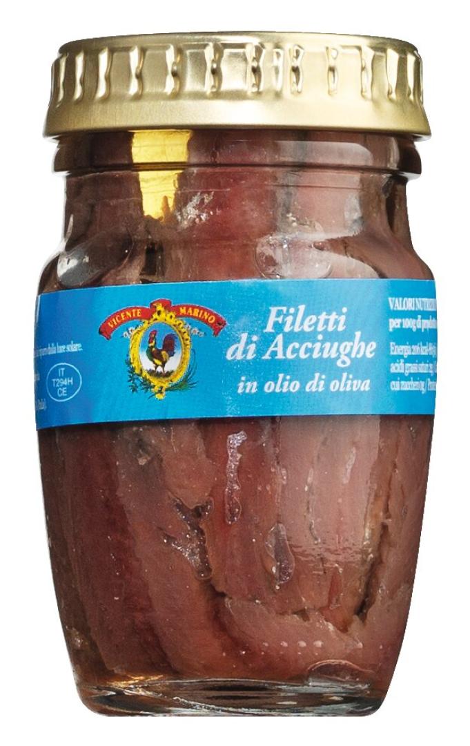 Glas Sardellenfilets in Olivenöl – aromatische Filets, 80 g