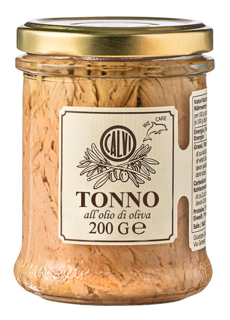 Gelbflossenthunfisch in Olivenöl – zarte, handgeschnittene Thunfischstücke, 200 g