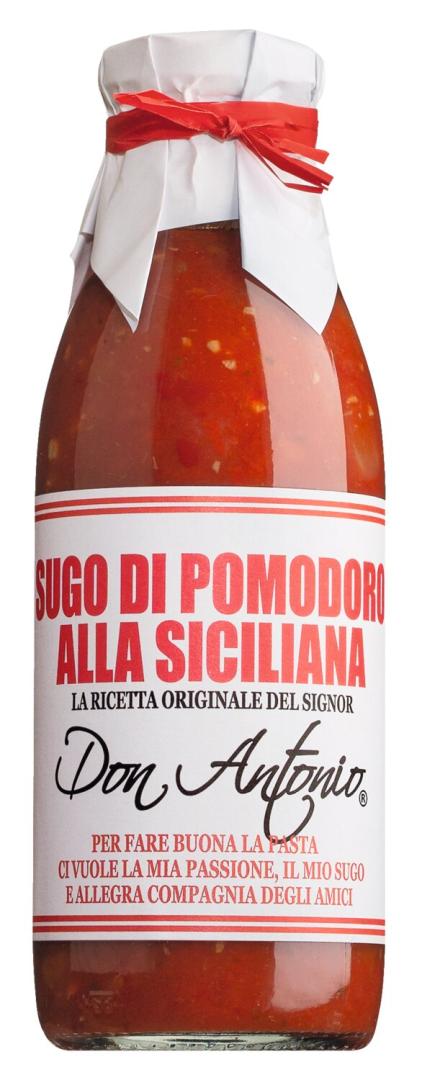 Tomatensauce mit sizilianischem Gemüse – Sugo mit Kirschtomaten, Aubergine und Paprika im 480 ml-Glas