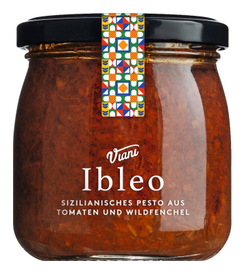 Pesto mit Mandeln, wildem Fenchel und Tomaten – sizilianisches Pesto mit Olivenöl von Cutrera