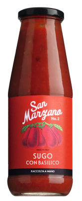Tomatensauce mit Basilikum in Vintage-Flasche aus San Marzano Tomaten – Il Gusto di Mario
