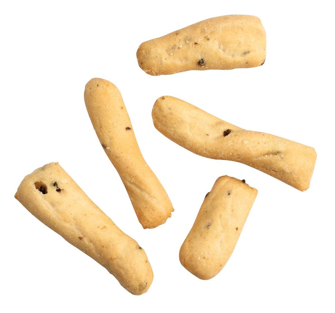 Grissini mit Olivenstückchen und geröstetem Sesam – knuspriger Snack mit Olivenöl