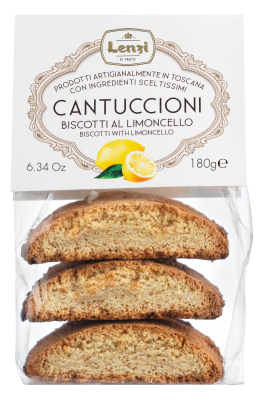 Große Cantuccini mit Limoncello – 6 Stück im Beutel, fruchtig-säuerlich und ideal als Dessert oder zum Stippen.