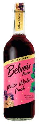Winterlicher Punsch ohne Alkohol – 0,75 l Flasche von Belvoir Fruit Farms, fruchtig-würzig