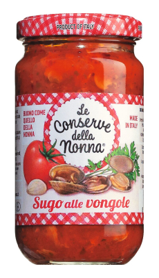 Sugo alle Vongole 190 g – fruchtige Muschelsauce mit 22 % Venusmuscheln im Glas