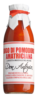 Tomatensauce all’Amatriciana von Don Antonio mit süßen Ciliegino-Tomaten und Guanciale – 480 ml Glas bei Il Gusto di Mario