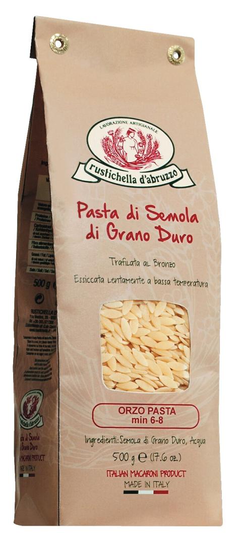 Orzo Pasta 500 g – kleine Hartweizennudeln in reisähnlicher Form für Suppen, Aufläufe und Nudelsalate