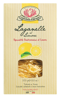 Laganelle al Limone – italienische Eierbandnudeln mit sizilianischer Zitrone in 250 g-Packung
