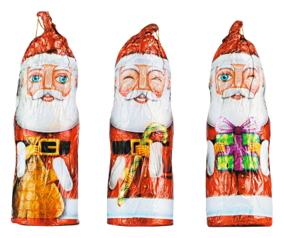 Weihnachtsmänner aus Vollmilchschokolade  25 g