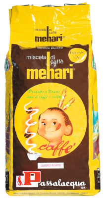 Mehari Caffè von Passalacqua – Espressomischung aus 50 % Arabica und 50 % Robusta, ideal für Cappuccino und Caffè Latte
