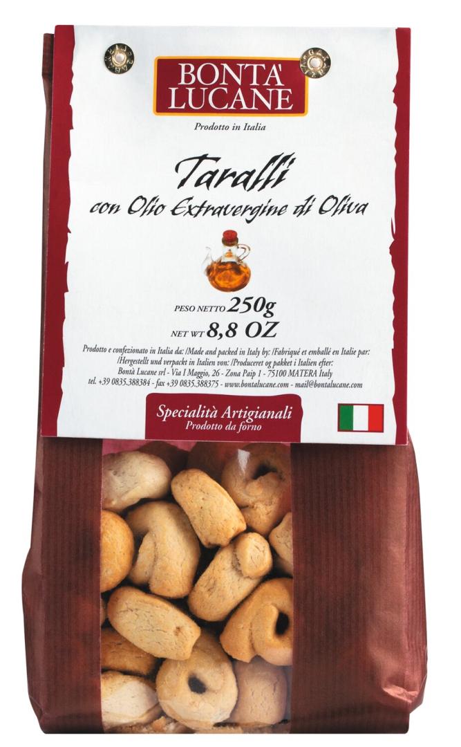 Taralli all’olio extra vergine 250 g – knuspriges Gebäck aus Süditalien