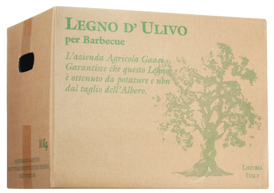 Olivenholz zum Grillen – 10 kg Karton, gleichmäßig brennend und aromatisch, aus Ligurien