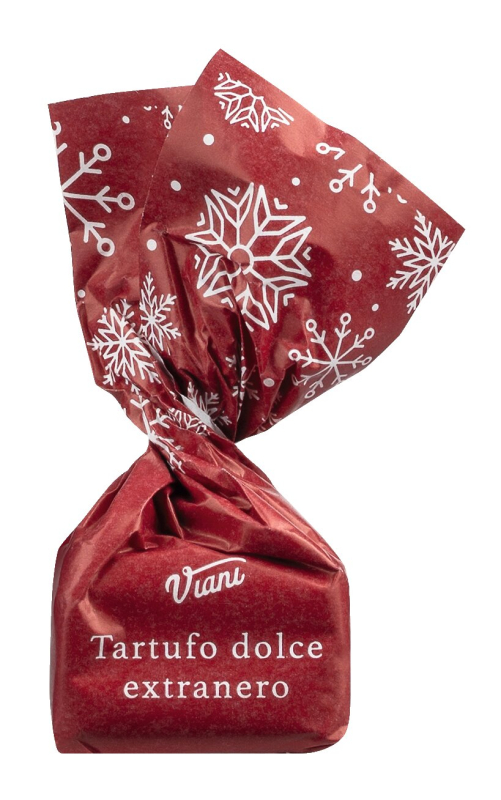 Viani Tartufi dolci extraneri natale 1.000g Großpackung mit einzeln verpackten herben Trüffeln von Il Gusto di Mario
