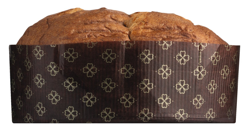Fluffiger, tiefgelber Hefeteig des Viani Panettone ohne Rosinen mit feiner Weinschaumcreme-Füllung