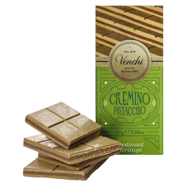 Gianduia-Pistazienschokolade leicht gesalzen – dreischichtige Schokolade mit Pistazien- und Haselnuss-Gianduia, 110 g