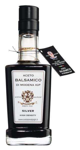Aceto Balsamico di Modena IGP „Argento“ in der 250 ml Flasche – 8 Jahre gereifter Balsamico mit Karamell- und Malznoten