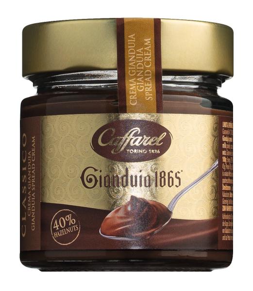Crema gianduia al latte von Caffarel – Haselnusscreme mit piemonteser IGP-Haselnüssen und Vollmilchschokolade, 210 g, Il Gusto di Mario