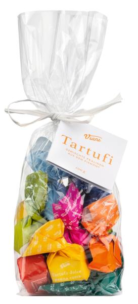 Beutel Tartufi dolci misti – Gemischte Trüffelpralinen in 9 Sorten, 200 g