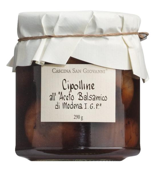 Kleine Silberzwiebeln in Balsamessig – aromatische italienische Beilage im Glas