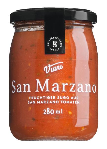 Glas Sugo aus San Marzano Tomaten – Tomatensauce mit Basilikum und Olivenöl, 280 ml