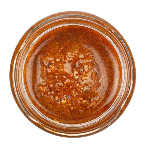 Tomatenpesto mit getrockneten Tomaten und Tomatenconcassé – würziges, veganes Pesto für Pasta, Sandwiches und Gemüse, erhältlich bei Il Gusto di Mario