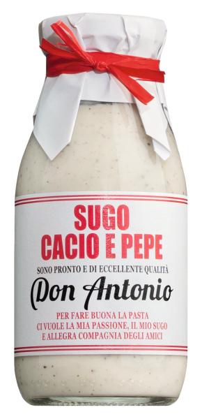 Glas Sugo Cacio e Pepe – Pecorinosauce mit Pfeffer nach römischem Originalrezept