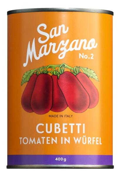 Gewürfelte San Marzano No. 2 Tomaten in Tomatensauce – Feinkostprodukt von Il Gusto di Mario in authentisch italienischer Qualität