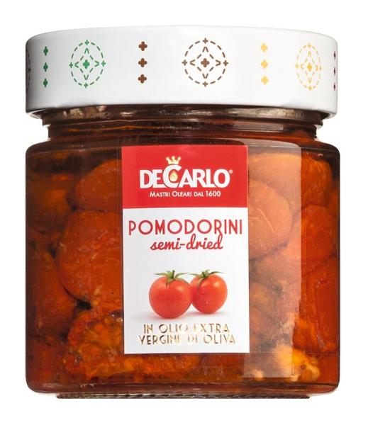 Pomodorini semisecchi – Halbgetrocknete Tomaten in Olivenöl mit Kräutern, 200 g