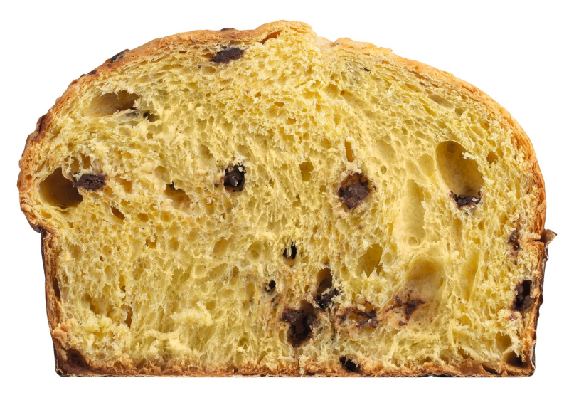 Panettone mit dreierlei Schokoladen, 1.000 g – mit weißer, Vollmilch- und dunkler Schokolade, handwerklich gebacken von Olivieri