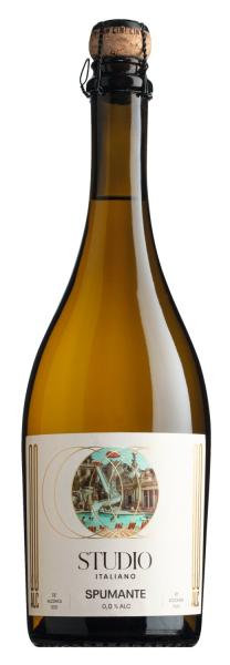 Studio Italiano Spumante alkoholfrei 0,75 l – prickelnder alkoholfreier Spumante aus Chardonnay, Pinot Bianco & Glera, feinperlig, fruchtig und trocken.