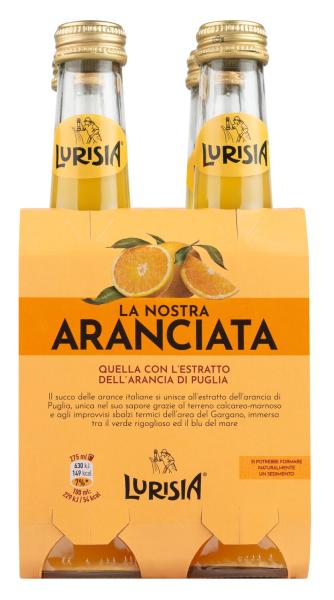 Aranciata Limonade 4 x 275 ml – italienische Orangenlimonade von Lurisia